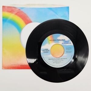 VINTAGE 45 7" VINYL RECORD | Belinda Carlisle "Heaven Is a Place.." & "We Can.."